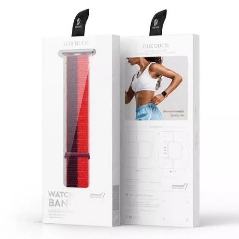 Dux Ducis Bracelete desportiva de silicone para Apple Watch 41/40/38mm - Vermelho