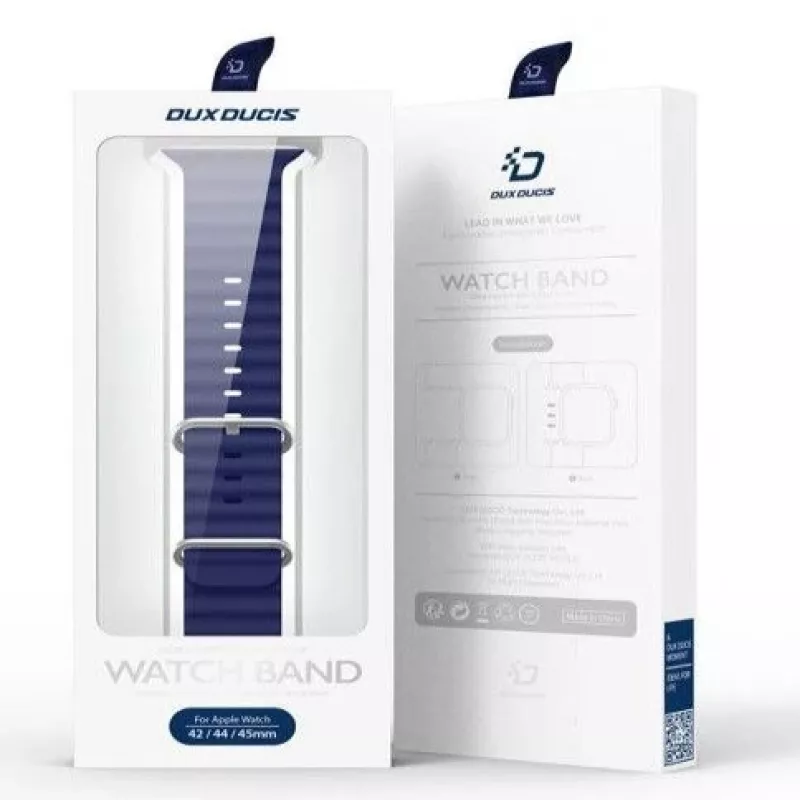 Dux Ducis Bracelete desportiva de silicone para Apple Watch 45/44/42mm - azul-marinho