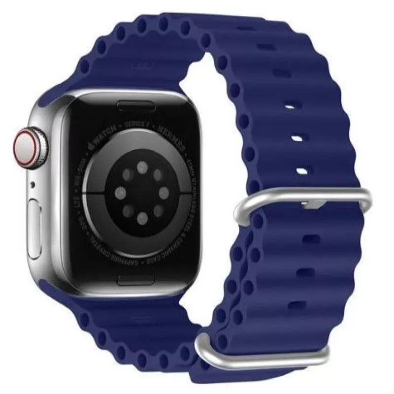 Dux Ducis Bracelete desportiva de silicone para Apple Watch 45/44/42mm - azul-marinho
