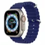 Dux Ducis Bracelete desportiva de silicone para Apple Watch 45/44/42mm - azul-marinho