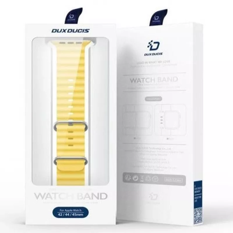Braçadeira em silicone Dux Ducis para Apple Watch 8/7/6/5/4/3/2/SE (38/40/41mm) - Amarelo