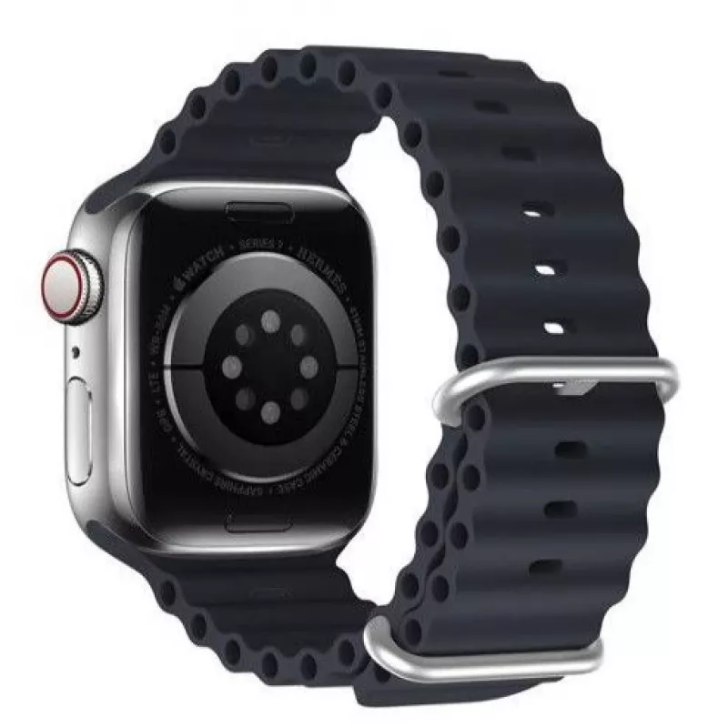 Dux Ducis Bracelete de silicone para Apple Watch Series 8/7/6/5/4/3/2/SE (38/40/41mm) - cinzento