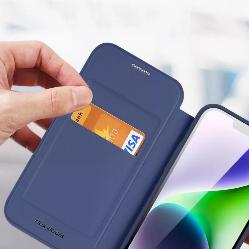 Capa Magnética Flip MagSafe Dux Ducis Skin X Pro para Apple iPhone 15 Plus - Azul