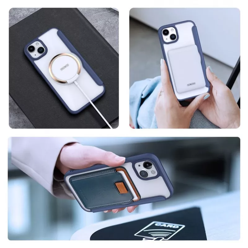 Capa Magnética Flip MagSafe Dux Ducis Skin X Pro para Apple iPhone 15 Plus - Azul
