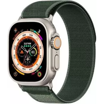 DUX DUCIS bracelete desportiva de velcro para Apple Watch 42/44/45/46/49mm verde