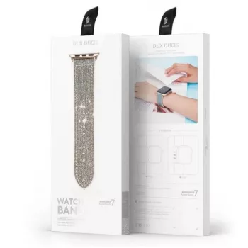 Dux Ducis bracelete para Apple Watch 7/6/5/4/3/2/SE (41/40/38mm), bracelete, prateada