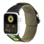 Pulseira Dux Ducis (versão para exterior) para Apple Watch Ultra, SE, 8, 7, 6, 5, 4, 3, 2, 1 (49, 45, 44, 42 mm) pulseira de nylon preta verde