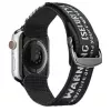 Dux Ducis Bracelete (versão para exterior) para Apple Watch Ultra, SE, Series 8, 7, 6, 5, 4, 3, 2, 1 (49, 45, 44, 42 mm) Bracelete de nylon preta prateada