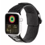 Dux Ducis Bracelete (versão para exterior) para Apple Watch Ultra, SE, Series 8, 7, 6, 5, 4, 3, 2, 1 (49, 45, 44, 42 mm) Bracelete de nylon preta prateada