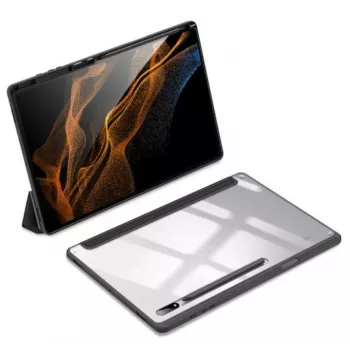 Capa inteligente flip reforçada Dux Ducis Toby para Samsung Galaxy Tab S8 Ultra com suporte para caneta preta