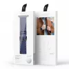 Dux Ducis Bracelete de couro Trap para Apple Watch 7/6/5/4/3/2/SE (45/44/42mm) Bracelete de couro verdadeiro Azul