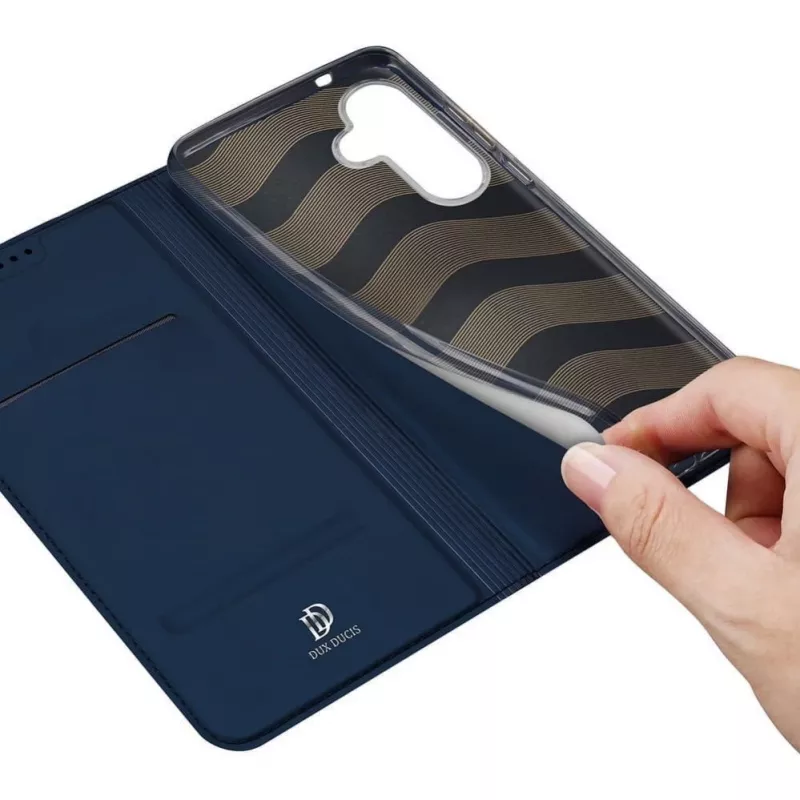 Capa tipo carteira DUX DUCIS Skin Pro para Samsung Galaxy S25, azul