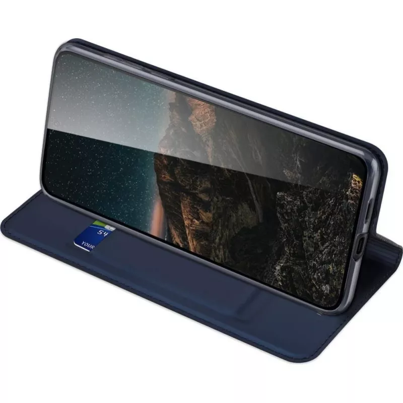 Capa tipo carteira DUX DUCIS Skin Pro para Samsung Galaxy S25, azul