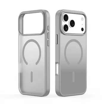 Capa Dux Ducis YIND PC+TPU com MagSafe para Apple iPhone 17 Pro cinzenta