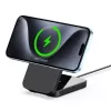 Suporte de carregamento sem fios Duzzona W17 3-em-1 com MagSafe 15W Preto
