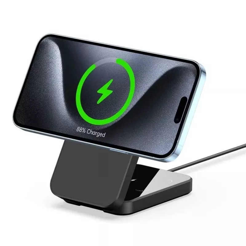 Suporte de carregamento sem fios Duzzona W17 3-em-1 com MagSafe 15W Preto