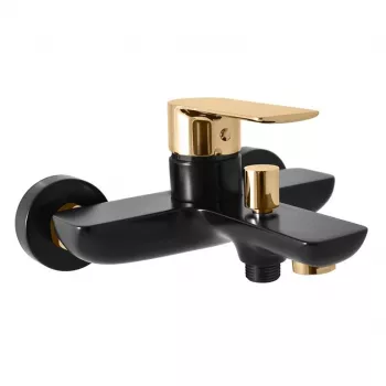 Misturadora de banheira encastrada DVT554.5CMATZ com comutação automática, preto mate/dourado