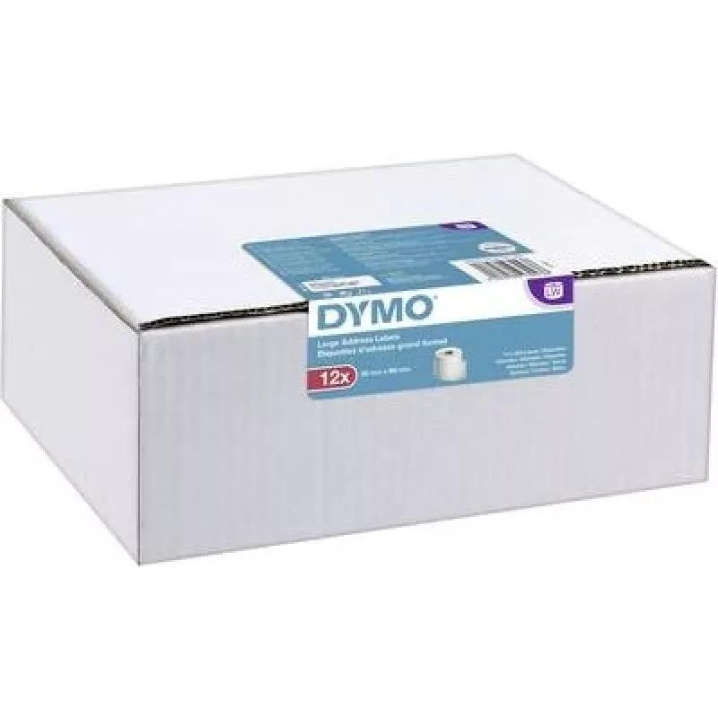 DYMO Authentic LabelWriter Etiquetas de endereço grandes 36mm x 89mm Transparente, 2 rolos com 130 (260 etiquetas)