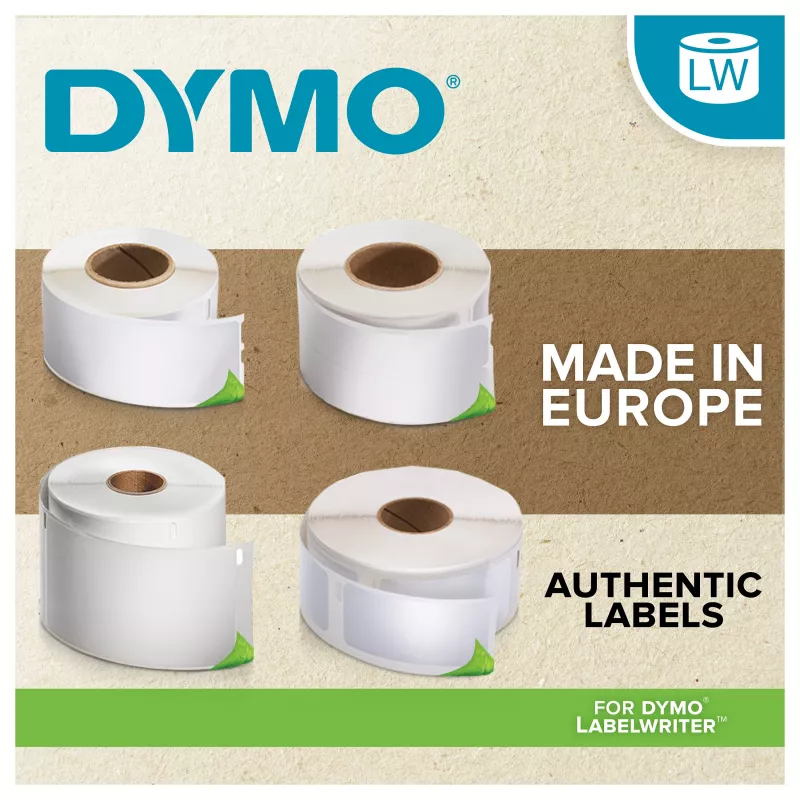 DYMO LabelWriter Etiquetas de endereço 99010, 28x89 mm, branco, 2 rolos de 130 cada