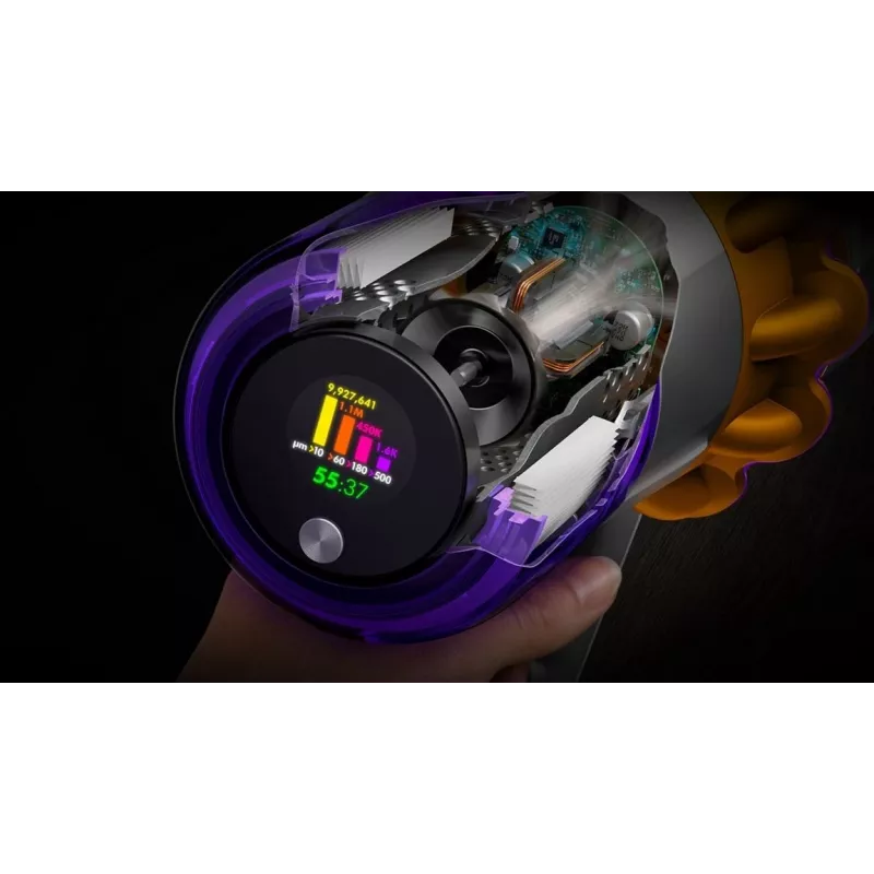 Dyson V15s Detect Submarine aspirador vertical 2-em-1, seco e húmido, sem saco, 0,77 L, níquel/amarelo