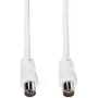 e+p HFT 1 cabo coaxial de antena 1,5 m branco 75 Ohm ficha IEC para conector fêmea