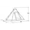 Easy Camp Tent Dayhaven tenda de túnel 4 pessoas cinzento/verde