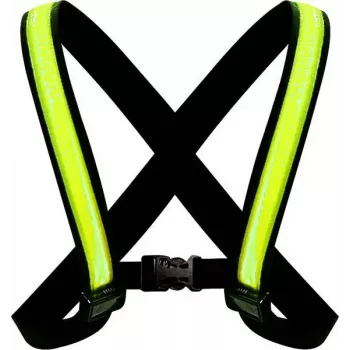 EasyPix StreetGlow L/XL Colete de segurança LED para adulto - Recarregável, 3 modos, preto
