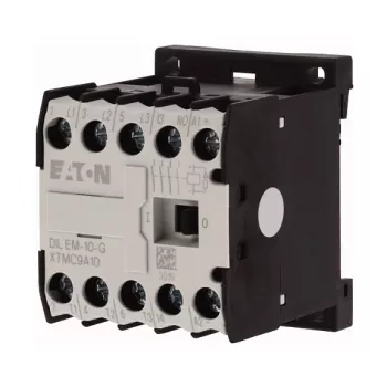 Mini contactor Eaton DILEM-10-G 24VDC – 3 contactos principais + 1 NO, 4 kW @ 400V AC-3