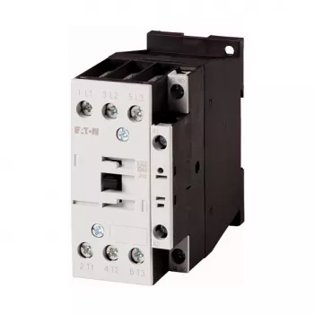Eaton DILM32-10 contactor de potência – 3 polos + 1 contacto auxiliar NO, bobina 230V AC 50/60Hz, 15kW @ 400V AC-3, 32A, ligações por parafuso, IP20, 277268