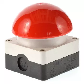 EATON FAK-R/KC11/I Botão de pressão de pé/palma com cogumelo, 1NC+1NO, vermelho, 230V AC, 6A, IP67, momentâneo, montagem em painel