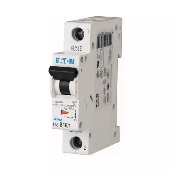 Eaton FAZ-B16/1 Disjuntor automático MCB, 16 A, 1 polo, Tipo B, 6 kA (278535)