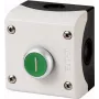 Botão de pressão Eaton M22-D-G-X1/KC11/I painel cinzento, 1NO+1NC, momentâneo, 22,5mm, IP66/IP67/IP69K 216522
