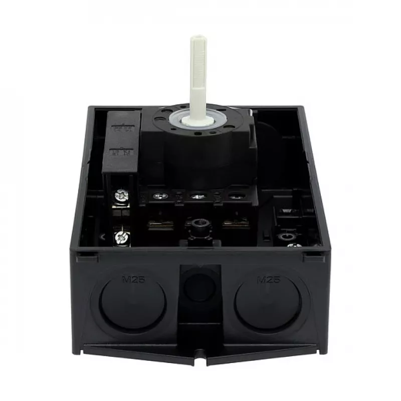 Eaton P1-25/I2/SVB-SW/HI11 Interruptor principal de 3 polos 25A montagem saliente Preto/Branco