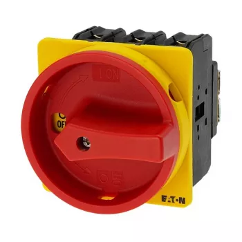 Eaton P3-63/EA/SVB Interruptor principal 63A tripolar de emergência encastrado vermelho/amarelo