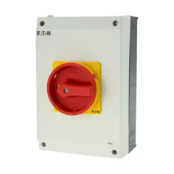 Eaton P3-63/I4/SVB interruptor principal tripolar com paragem de emergência, 63 A, montagem à superfície, IP65