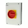 Eaton P3-63/I4/SVB interruptor principal tripolar com função de paragem de emergência, 63 A, montagem saliente, cinzento/vermelho
