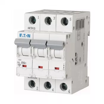 Eaton PXL-C16/3 Disjuntor de proteção de linha curva C tripolar 16A 10kA 236426