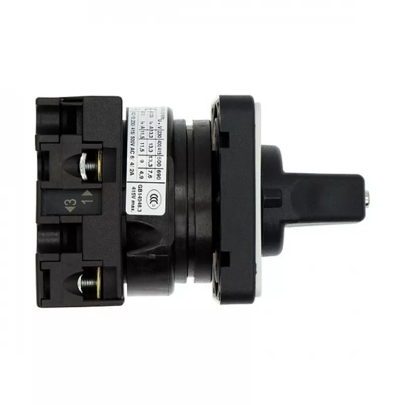 Eaton T0-1-15431/E Interruptor de came unipolar 20A, 690V AC, preto/cinzento, montagem frontal, IP65