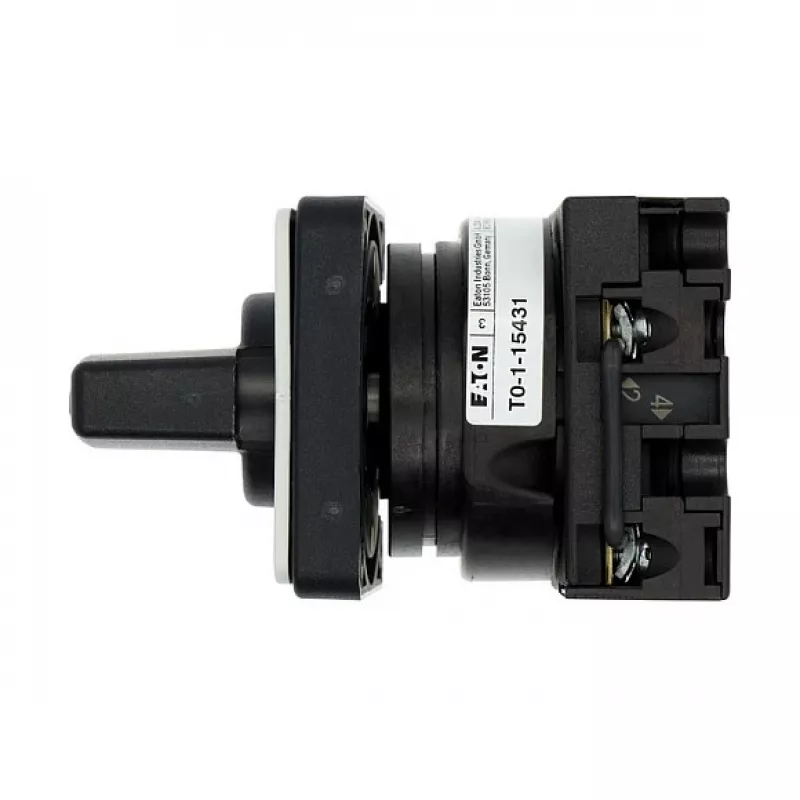 Eaton T0-1-15431/E Interruptor de came unipolar 20A, 690V AC, preto/cinzento, montagem frontal, IP65