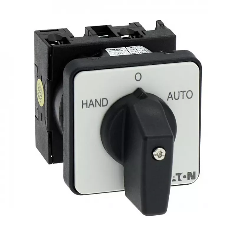 Eaton T0-1-15431/E Interruptor de came unipolar 20A, 690V AC, preto/cinzento, montagem frontal, IP65
