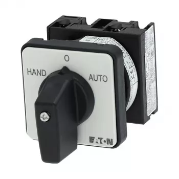 Eaton T0-1-15431/E Interruptor de came unipolar 20A, 690V AC, preto/cinzento, montagem frontal, IP65