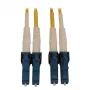 Eaton Tripp Lite Series N370X-01M Cabo de fibra ótica duplex monomodo 9/125 OS2 400G comutável (LC/UPC M/M, 1m, LSZH, amarelo)