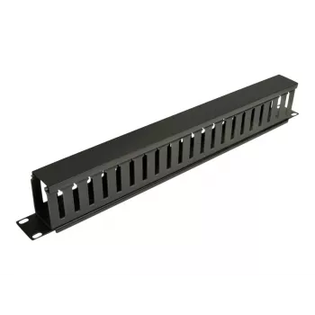 Organizador de cabos horizontal para rack Eaton Tripp Lite Series (Finger Duct) 1URM - preto - 1U - 19 polegadas