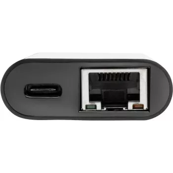 Eaton Tripp Lite U436-06N-GB-C adaptador USB-C para Gigabit Ethernet com função de carregamento USB-C PD - Thunderbolt 3 - preto