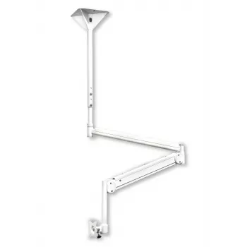 EDBAK MSA01w-B suporte de teto ajustável em altura com braço articulado para ecrãs de 10-29 polegadas, 15 kg, preto