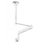EDBAK MSA01w-B suporte de teto ajustável em altura com braço articulado para ecrãs de 10-29 polegadas, 15 kg, preto