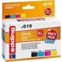 Conjunto de tinteiros compatíveis de alto rendimento Edding EDD-619 – preto, ciano, magenta, amarelo (pack de 4, equivalente Epson 603XL) 18-619