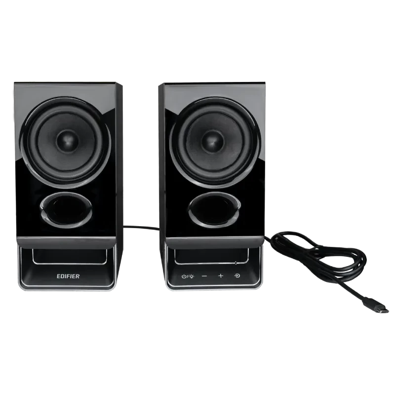 Edifier R20BT altifalantes Bluetooth 2.0 compactos com luz ambiente, preto