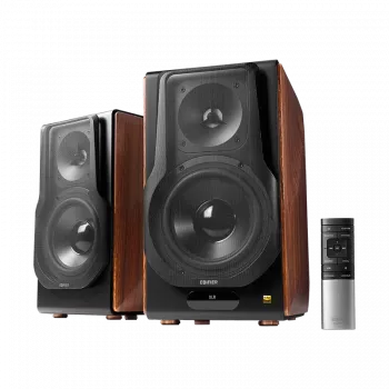 Colunas de estante Edifier S3000MKII Premium Wireless 2.0, Castanho