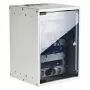 Armário de parede EFB 10 polegadas 9U 300mm profundidade cinzento claro (RAL 7035) com porta de vidro de segurança